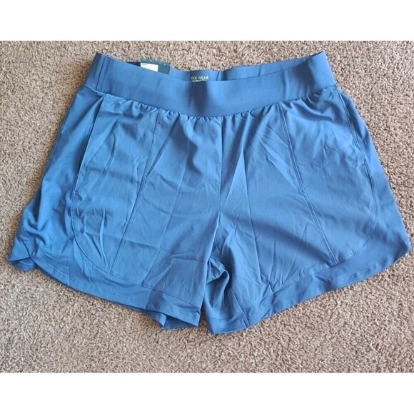 Tek Gear Workout Gear Shorts Size XXL Multipurpose Blue Mid Rise Poly/Spandex - Picture 2 of 9